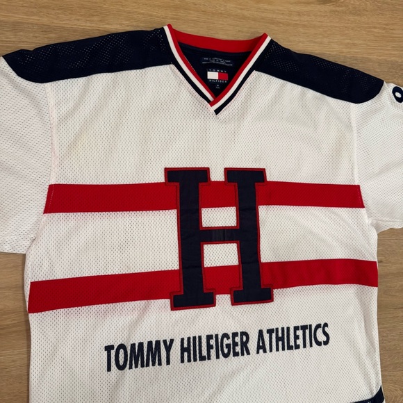 Rare Vintage 90s Tommy Hilfiger Hockey Jersey (Medium) - Picture 4 of 15